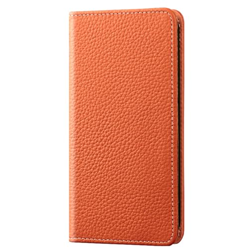 HILQBUFN Genuine Leather Mobile Phone Case for iPhone 16 Pro Max/16 Pro/16 Plus/16, Magnetic Folding Case, Shockproof Camera Protection, Wallet, Mobile Phone Case, Orange, 16 Pro HILQBUFN Genuine Leather Mobile Phone Case for iPhone 16 Pro Max/16 Pro/16 Plus/16, Magnetic Folding Case, Shockproof Camera Protection, Wallet, Mobile Phone Case, Orange, 16 Pro von HILQBUFN