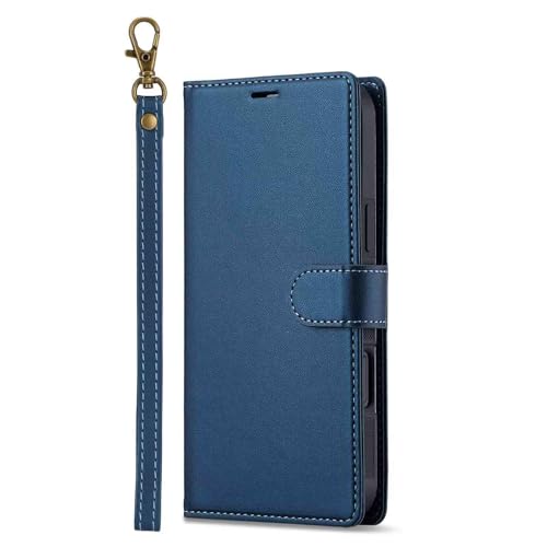 HILQBUFN Klapp Hülle für iPhone 16 Pro Max/16 Pro/16 Plus/16, Ultradünne Magnetische Handyhülle mit Handgelenkband Kartenfächern Brieftasche Leder Hülle,Blau,16 Plus HILQBUFN Klapp Hülle für iPhone 16 Pro Max/16 Pro/16 Plus/16, Ultradünne Magnetische Handyhülle mit Handgelenkband Kartenfächern Brieftasche Leder Hülle,Blau,16 Plus von HILQBUFN