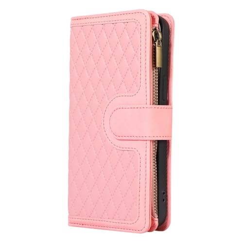 HILQBUFN Klapp Leder Handyhülle für iPhone 16 Pro Max/16 Pro/16 Plus/16, Leichter Luxus Geldbörse Hülle mit Kartenfächern Ständer Stoßfeste Hülle,Rosa,16 Plus HILQBUFN Klapp Leder Handyhülle für iPhone 16 Pro Max/16 Pro/16 Plus/16, Leichter Luxus Geldbörse Hülle mit Kartenfächern Ständer Stoßfeste Hülle,Rosa,16 Plus von HILQBUFN