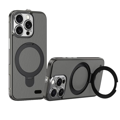 HILQBUFN Leather Case for iPhone 16 Pro Max/16 Pro/16 Plus/16, Metal Magnetic Mobile Phone Case with Stand, Aluminium Alloy Business Case, Black, 16 Pro Max HILQBUFN Leather Case for iPhone 16 Pro Max/16 Pro/16 Plus/16, Metal Magnetic Mobile Phone Case with Stand, Aluminium Alloy Business Case, Black, 16 Pro Max von HILQBUFN