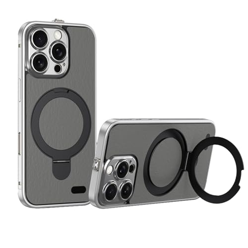 HILQBUFN Leather Case for iPhone 16 Pro Max/16 Pro/16 Plus/16, Metal Magnetic Mobile Phone Case with Stand, Aluminium Alloy Business Case, Silver, 16 Pro Max HILQBUFN Leather Case for iPhone 16 Pro Max/16 Pro/16 Plus/16, Metal Magnetic Mobile Phone Case with Stand, Aluminium Alloy Business Case, Silver, 16 Pro Max von HILQBUFN