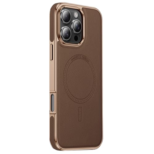 HILQBUFN Leder Handyhülle für iPhone 16 Pro Max/16 Pro/16 Plus/16, Stoßfeste Ultradünne Hülle Kabelloses Laden Geschäftlich Magnetische Hülle,Braun,16 HILQBUFN Leder Handyhülle für iPhone 16 Pro Max/16 Pro/16 Plus/16, Stoßfeste Ultradünne Hülle Kabelloses Laden Geschäftlich Magnetische Hülle,Braun,16 von HILQBUFN