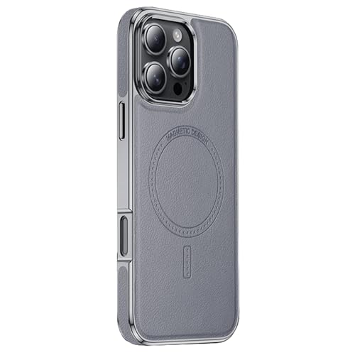 HILQBUFN Leder Handyhülle für iPhone 16 Pro Max/16 Pro/16 Plus/16, Stoßfeste Ultradünne Hülle Kabelloses Laden Geschäftlich Magnetische Hülle,Grau,16 Pro HILQBUFN Leder Handyhülle für iPhone 16 Pro Max/16 Pro/16 Plus/16, Stoßfeste Ultradünne Hülle Kabelloses Laden Geschäftlich Magnetische Hülle,Grau,16 Pro von HILQBUFN