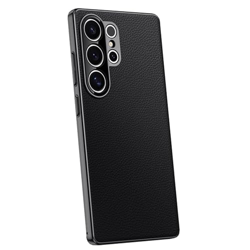HILQBUFN Leder Hülle für Samsung Galaxy S25 Ultra/S25 Plus/S25, Ultradünne Litchi-Narben Muster Handyhülle Stoßfeste Galvanisierte Handytasche,Schwarz,S25 Plus HILQBUFN Leder Hülle für Samsung Galaxy S25 Ultra/S25 Plus/S25, Ultradünne Litchi-Narben Muster Handyhülle Stoßfeste Galvanisierte Handytasche,Schwarz,S25 Plus von HILQBUFN