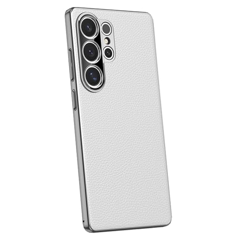 HILQBUFN Leder Hülle für Samsung Galaxy S25 Ultra/S25 Plus/S25, Ultradünne Litchi-Narben Muster Handyhülle Stoßfeste Galvanisierte Handytasche,Weiß,S25 Plus HILQBUFN Leder Hülle für Samsung Galaxy S25 Ultra/S25 Plus/S25, Ultradünne Litchi-Narben Muster Handyhülle Stoßfeste Galvanisierte Handytasche,Weiß,S25 Plus von HILQBUFN