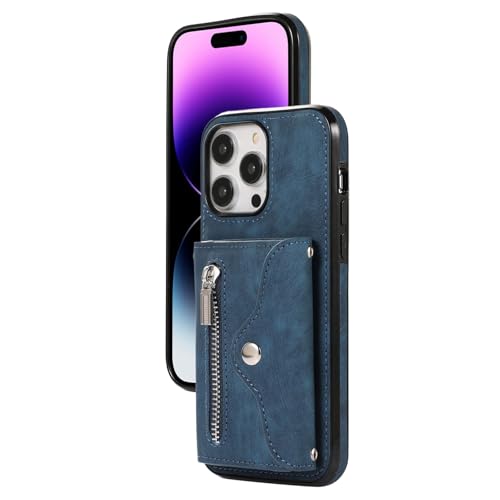 HILQBUFN Leder Hülle für iPhone 16 Pro Max/16 Pro/16 Plus/16, Geschäftlich Schutzhülle mit Kartenfächern Multifunktional Geldbörse Handytasche,Blau,16 Plus HILQBUFN Leder Hülle für iPhone 16 Pro Max/16 Pro/16 Plus/16, Geschäftlich Schutzhülle mit Kartenfächern Multifunktional Geldbörse Handytasche,Blau,16 Plus von HILQBUFN