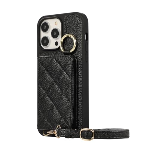 HILQBUFN Leder Hülle für iPhone 16 Pro Max/16 Pro/16 Plus/16, Kratzfest Schutzhülle mit Schultergurt Kartenfächern Geschäftlich Brieftasche Hülle,Schwarz,16 Plus HILQBUFN Leder Hülle für iPhone 16 Pro Max/16 Pro/16 Plus/16, Kratzfest Schutzhülle mit Schultergurt Kartenfächern Geschäftlich Brieftasche Hülle,Schwarz,16 Plus von HILQBUFN