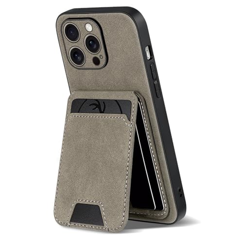 HILQBUFN Leder Hülle für iPhone 16 Pro Max/16 Pro/16 Plus/16, Ständer Geschäftlich Handyhülle mit Kartenfächern Stoßfeste Schutzhülle,Grau,16 Plus HILQBUFN Leder Hülle für iPhone 16 Pro Max/16 Pro/16 Plus/16, Ständer Geschäftlich Handyhülle mit Kartenfächern Stoßfeste Schutzhülle,Grau,16 Plus von HILQBUFN