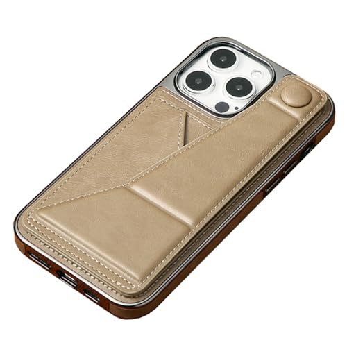 HILQBUFN Leder Hülle für iPhone 16 Pro Max/16 Pro/16 Plus/16, Ultradünne Retro Hülle mit Handschlaufe Ständer Kartenfächern Stoßfeste Galvanisierte Hülle,Grau,16 Plus HILQBUFN Leder Hülle für iPhone 16 Pro Max/16 Pro/16 Plus/16, Ultradünne Retro Hülle mit Handschlaufe Ständer Kartenfächern Stoßfeste Galvanisierte Hülle,Grau,16 Plus von HILQBUFN