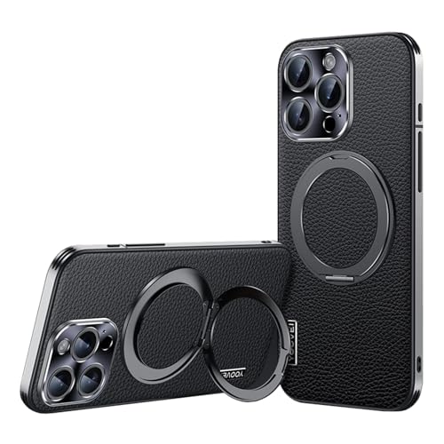 HILQBUFN Magnetic Case for iPhone 16 Pro Max/16 Pro/16 Plus/16, Genuine Leather Mobile Phone Case, Camera Protection, Ultra Thin Mobile Phone Case, Black, 16 Pro Max HILQBUFN Magnetic Case for iPhone 16 Pro Max/16 Pro/16 Plus/16, Genuine Leather Mobile Phone Case, Camera Protection, Ultra Thin Mobile Phone Case, Black, 16 Pro Max von HILQBUFN
