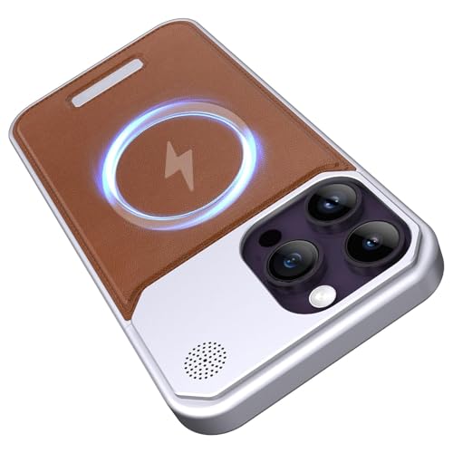 HILQBUFN Magnetic Case for iPhone 16 Pro Max/16 Pro/16 Plus/16, Metal Shockproof Aromatherapy Mobile Phone Case, Ultra Thin Genuine Leather Case, Brown, 16 Pro Max HILQBUFN Magnetic Case for iPhone 16 Pro Max/16 Pro/16 Plus/16, Metal Shockproof Aromatherapy Mobile Phone Case, Ultra Thin Genuine Leather Case, Brown, 16 Pro Max von HILQBUFN