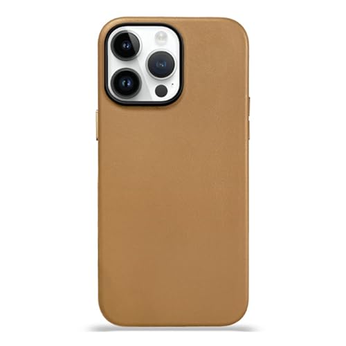 HILQBUFN Magnetic Case for iPhone 16 Pro Max/16 Pro/16 Plus/16, Ultra Thin Business Mobile Phone Case Support Wireless Charging Genuine Leather Case, Brown, 16 Pro HILQBUFN Magnetic Case for iPhone 16 Pro Max/16 Pro/16 Plus/16, Ultra Thin Business Mobile Phone Case Support Wireless Charging Genuine Leather Case, Brown, 16 Pro von HILQBUFN