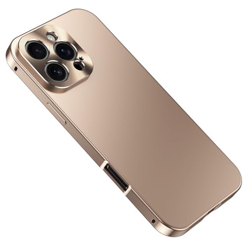 HILQBUFN Magnetic Frameless Mobile Phone Case for iPhone 16 Pro Max/16 Pro/16 Plus/16, Metal Shockproof Mobile Phone Case Frosted Scratch-Resistant Camera Protection Case, Gold, 16 PRO HILQBUFN Magnetic Frameless Mobile Phone Case for iPhone 16 Pro Max/16 Pro/16 Plus/16, Metal Shockproof Mobile Phone Case Frosted Scratch-Resistant Camera Protection Case, Gold, 16 PRO von HILQBUFN