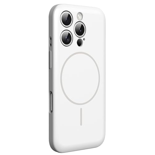 HILQBUFN Magnetic Mobile Phone Case for iPhone 16 Pro Max/16 Pro/16 Plus/16, Liquid Silicone Mobile Phone Case Camera Protection Shockproof Ultra Thin Case, White, 16 HILQBUFN Magnetic Mobile Phone Case for iPhone 16 Pro Max/16 Pro/16 Plus/16, Liquid Silicone Mobile Phone Case Camera Protection Shockproof Ultra Thin Case, White, 16 von HILQBUFN