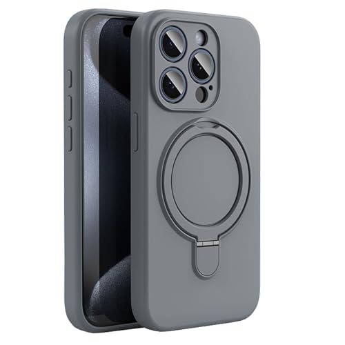 HILQBUFN Magnetic Stand Case for iPhone 16 Pro Max/16 Pro/16 Plus/16, Real Liquid Silicone Mobile Phone Case, Camera Protection, Shockproof Case, Grey, 16 HILQBUFN Magnetic Stand Case for iPhone 16 Pro Max/16 Pro/16 Plus/16, Real Liquid Silicone Mobile Phone Case, Camera Protection, Shockproof Case, Grey, 16 von HILQBUFN