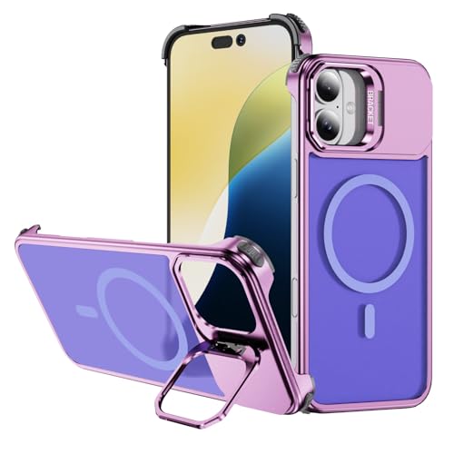 HILQBUFN Magnetische Handyhülle für iPhone 16 Pro Max/16 Pro/16 Plus/16, Stoßfeste Metall Hülle mit KameraSchutz Ständer Rahmenlos Ultradünne Hülle,Rosa,16 Plus HILQBUFN Magnetische Handyhülle für iPhone 16 Pro Max/16 Pro/16 Plus/16, Stoßfeste Metall Hülle mit KameraSchutz Ständer Rahmenlos Ultradünne Hülle,Rosa,16 Plus von HILQBUFN