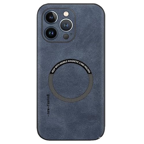 HILQBUFN Magnetische Hülle für iPhone 16 Pro Max/16 Pro/16 Plus/16, AntiFingerabdruck Leder Hülle Support Kabelloses Laden Retro Geschäftlich Hülle,Blau,16 Pro HILQBUFN Magnetische Hülle für iPhone 16 Pro Max/16 Pro/16 Plus/16, AntiFingerabdruck Leder Hülle Support Kabelloses Laden Retro Geschäftlich Hülle,Blau,16 Pro von HILQBUFN