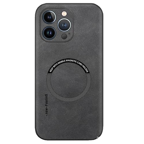 HILQBUFN Magnetische Hülle für iPhone 16 Pro Max/16 Pro/16 Plus/16, AntiFingerabdruck Leder Hülle Support Kabelloses Laden Retro Geschäftlich Hülle,Grau,16 Plus HILQBUFN Magnetische Hülle für iPhone 16 Pro Max/16 Pro/16 Plus/16, AntiFingerabdruck Leder Hülle Support Kabelloses Laden Retro Geschäftlich Hülle,Grau,16 Plus von HILQBUFN