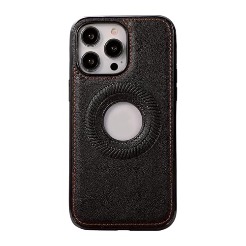 HILQBUFN Magnetische Hülle für iPhone 16 Pro Max/16 Pro/16 Plus/16, Leder Handyhülle mit Ansicht Logo Support Kabelloses Laden Ultradünne Hülle,Schwarz,16 Pro Max HILQBUFN Magnetische Hülle für iPhone 16 Pro Max/16 Pro/16 Plus/16, Leder Handyhülle mit Ansicht Logo Support Kabelloses Laden Ultradünne Hülle,Schwarz,16 Pro Max von HILQBUFN