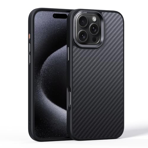 HILQBUFN Magnetische Hülle für iPhone 16 Pro Max/16 Pro/16 Plus/16, Militärisch Kohlefaser Handyhülle Metall Button Stoßfeste Ultradünne Hülle,Schwarz,16 Plus HILQBUFN Magnetische Hülle für iPhone 16 Pro Max/16 Pro/16 Plus/16, Militärisch Kohlefaser Handyhülle Metall Button Stoßfeste Ultradünne Hülle,Schwarz,16 Plus von HILQBUFN