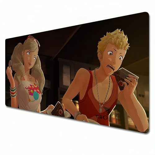 HILQBUFN Persona 5 Mauspad, XXL, rosa, großes Gaming-Mauspad, 900 x 400 cm, geeignet für Tastatur-Pads und Schreibtischunterlagen für Heimbüro. Ann Takamaki (XXL) von HILQBUFN