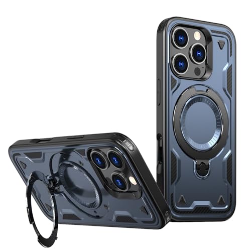 HILQBUFN Stoßfeste Handyhülle für iPhone 16 Pro Max/16 Pro/16 Plus/16, Magnetische Kabelloses Laden Hülle Drehen Ring Ständer Handyhülle,Blau,16 HILQBUFN Stoßfeste Handyhülle für iPhone 16 Pro Max/16 Pro/16 Plus/16, Magnetische Kabelloses Laden Hülle Drehen Ring Ständer Handyhülle,Blau,16 von HILQBUFN