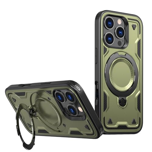 HILQBUFN Stoßfeste Handyhülle für iPhone 16 Pro Max/16 Pro/16 Plus/16, Magnetische Kabelloses Laden Hülle Drehen Ring Ständer Handyhülle,Grün,16 Plus HILQBUFN Stoßfeste Handyhülle für iPhone 16 Pro Max/16 Pro/16 Plus/16, Magnetische Kabelloses Laden Hülle Drehen Ring Ständer Handyhülle,Grün,16 Plus von HILQBUFN