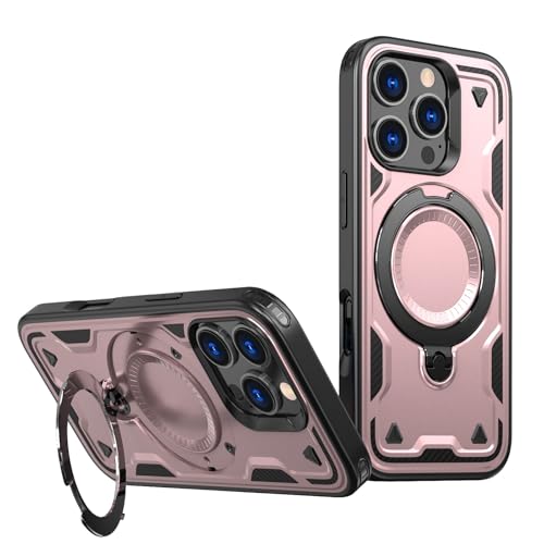 HILQBUFN Stoßfeste Handyhülle für iPhone 16 Pro Max/16 Pro/16 Plus/16, Magnetische Kabelloses Laden Hülle Drehen Ring Ständer Handyhülle,Rosa,16 Pro Max HILQBUFN Stoßfeste Handyhülle für iPhone 16 Pro Max/16 Pro/16 Plus/16, Magnetische Kabelloses Laden Hülle Drehen Ring Ständer Handyhülle,Rosa,16 Pro Max von HILQBUFN