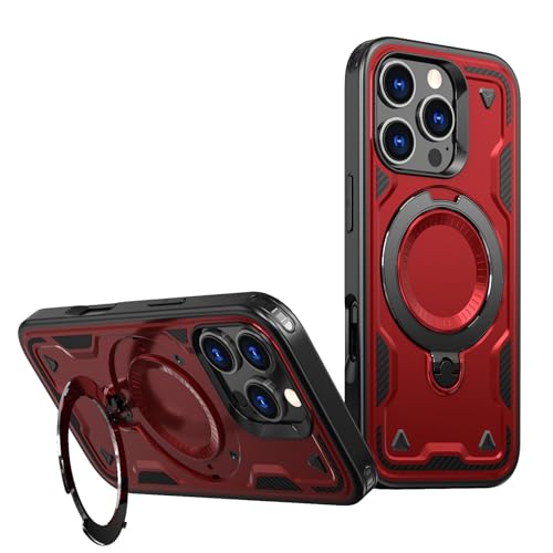 HILQBUFN Stoßfeste Handyhülle für iPhone 16 Pro Max/16 Pro/16 Plus/16, Magnetische Kabelloses Laden Hülle Drehen Ring Ständer Handyhülle,Rot,16 Plus HILQBUFN Stoßfeste Handyhülle für iPhone 16 Pro Max/16 Pro/16 Plus/16, Magnetische Kabelloses Laden Hülle Drehen Ring Ständer Handyhülle,Rot,16 Plus von HILQBUFN