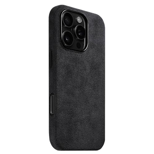 HILQBUFN Ultra Thin Case for iPhone 16 Pro Max/16 Pro/16 Plus/16, Genuine Leather Mobile Phone Case, AntiFingerprint, Luxury, Soft Magnetic Case, Black, 16 Pro Max HILQBUFN Ultra Thin Case for iPhone 16 Pro Max/16 Pro/16 Plus/16, Genuine Leather Mobile Phone Case, AntiFingerprint, Luxury, Soft Magnetic Case, Black, 16 Pro Max von HILQBUFN