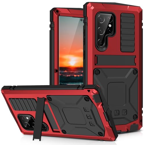 HILQBUFN Ultradünne Hülle für Samsung Galaxy S25 Ultra/S25 Plus/S25, Metall Ständer Handyhülle Vollständige Abdeckung Stoßfeste Schutzhülle,Rot,S25 HILQBUFN Ultradünne Hülle für Samsung Galaxy S25 Ultra/S25 Plus/S25, Metall Ständer Handyhülle Vollständige Abdeckung Stoßfeste Schutzhülle,Rot,S25 von HILQBUFN