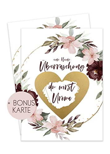 Du wirst Uroma - Uroma Geschenke - Geschenke für Uroma - Du wirst Uroma Rubbelkarte - Bordeaux von HIMMEL.HERZ.PAPIER