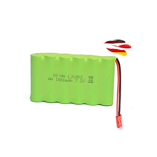 7.2V 1800mAh NIMH Akku mit 2-Poliger JST-Stecker Anschluss für u. a. RC Fahrzeuge, Trucks, Boote, Schiffe, Bagger, Crawler, Buggy, Panzer u. a. RC Modelle 7.2V 1800mAh NIMH Akku mit 2-Poliger JST-Stecker Anschluss für u. a. RC Fahrzeuge, Trucks, Boote, Schiffe, Bagger, Crawler, Buggy, Panzer u. a. RC Modelle von HIMOTO HSP