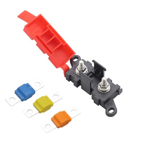 1 Fach Midi Sicherungshalter KFZ Boot Wohnmobil Wohnwagen Camper Sicherungsblock Midi Halter mit 30A 60A 100A Sicherungen von HIMOZEAN