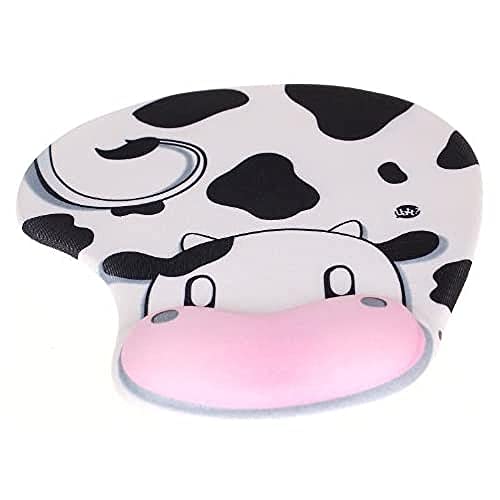 HIMRY Handgelenkauflage Mouse pad mit Gel, Cartoon-Stil Handgelenkunterlage Mouse pad mit Gel, Gel Mauspad Tier Motiv, Milchkuh KXC5100 Dairycow von HIMRY