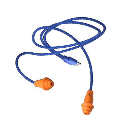 HINAYOSAN 70/100/120 cm Kabel-Arbeits-Ohrhörer, geräuschisolierende USB-C-Port-Ohrhörer, Fabrikarbeitsschutz, Kopfhörer von HINAYOSAN