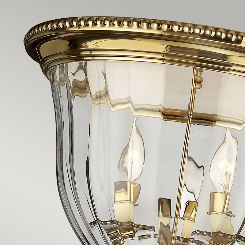 Deckenleuchte Cambridge, Messing/Glas, Höhe 33cm von HINKLEY