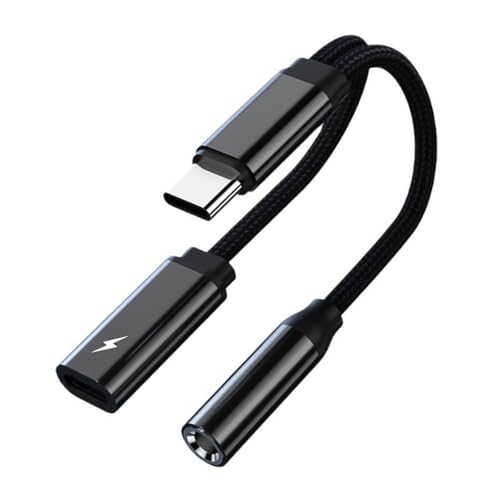 Doppelfunktions-USB-C- und Ladeadapter Typ C auf 3,5-mm-Kopfhörer und Ladeadapter, HiFi-Spielen Doppelfunktions-USB-C- und Ladeadapter Typ C auf 3,5-mm-Kopfhörer und Ladeadapter, HiFi-Spielen von HIOPOIUYT