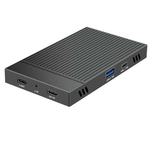 HIOPOIUYT 10 Gbit/s Double Bay Gehäuse USB C Externe Solid States Disk Gehäuse Adapter Reader Für 2230/2242/2260/2280 Solid States Disk von HIOPOIUYT