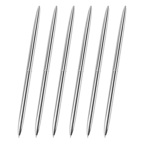HIOPOIUYT Drehkugelschreiber aus Metall, Drehmechanik, Schreibstift für Studenten, Lehrer, Büro, Signierstift, 1,0 mm Stiftspitze, 6 Stück HIOPOIUYT Drehkugelschreiber aus Metall, Drehmechanik, Schreibstift für Studenten, Lehrer, Büro, Signierstift, 1,0 mm Stiftspitze, 6 Stück von HIOPOIUYT