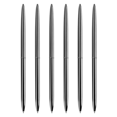 HIOPOIUYT Drehkugelschreiber aus Metall, Drehmechanik, Schreibstift für Studenten, Lehrer, Büro, Signierstift, 1,0 mm Stiftspitze, 6 Stück HIOPOIUYT Drehkugelschreiber aus Metall, Drehmechanik, Schreibstift für Studenten, Lehrer, Büro, Signierstift, 1,0 mm Stiftspitze, 6 Stück von HIOPOIUYT