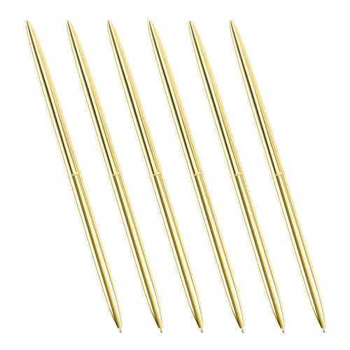 HIOPOIUYT Drehkugelschreiber aus Metall, Drehmechanik, Schreibstift für Studenten, Lehrer, Büro, Signierstift, 1,0 mm Stiftspitze, 6 Stück HIOPOIUYT Drehkugelschreiber aus Metall, Drehmechanik, Schreibstift für Studenten, Lehrer, Büro, Signierstift, 1,0 mm Stiftspitze, 6 Stück von HIOPOIUYT