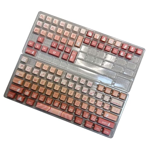 HIOPOIUYT Farbe Tastenkappen Wärme Sublimiert Cartoon Keycap Set Für 120 Tasten Mechanische Tastaturen Gamers Geschenk von HIOPOIUYT