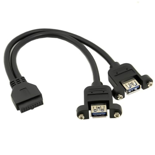 HIOPOIUYT Hochgeschwindiger USB3.0 Doppelanschluss Weiblich Bis Motherboards 20pin Header Kabel Mit Panel Montagekabel Einfach Installation HIOPOIUYT Hochgeschwindiger USB3.0 Doppelanschluss Weiblich Bis Motherboards 20pin Header Kabel Mit Panel Montagekabel Einfach Installation von HIOPOIUYT