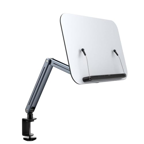 HIOPOIUYT Multi-Winkel-Schwenkbare Laptop-Halterung, ergonomische Lese-Halterung mit Clip für Tablets und Notebooks, mit solidem Clip von HIOPOIUYT