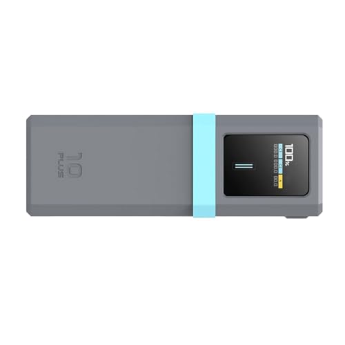 HIOPOIUYT Silikon-Schutzhülle für 10 Plus Powerbank-Protektoren mit innovativer Gürtelaufbewahrung und stoßdämpfender Ganzkörper-Halterung, Grau von HIOPOIUYT