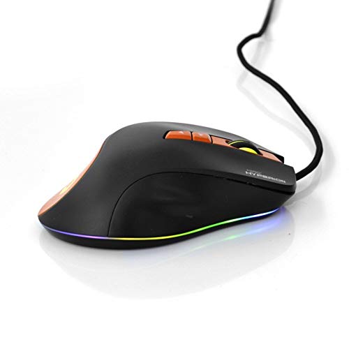 Optische Maus für Computerspieler HIRO Hyperion, 500-4000Dpi, RGB-Beleuchtung, 7 Tasten von HIRO