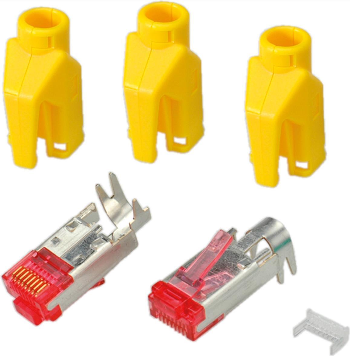 RJ45-Hirose Stecker STP, TM21 gelb, 50 Stück, 3 Elemente, Cat. 6 Hersteller: HIROSE (H7641.5-50) von HIROSE