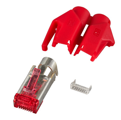 RJ45-Hirose Stecker STP, TM21 rot, 100 -- Stück, 3 Elemente, Cat.6 von HIROSE