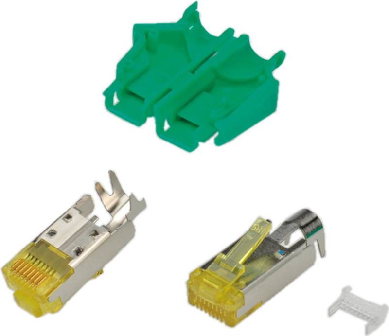 RJ45-Hirose Stecker STP, TM31 grün, 50 Stück, 3 Elemente, Cat.6A Hersteller: HIROSE (H7642.8-50) von HIROSE